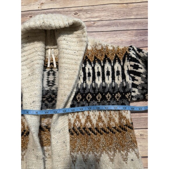 ANTHROPOLOGIE Small PATTERNED CARDIGAN Sweater - Picture 9 of 12